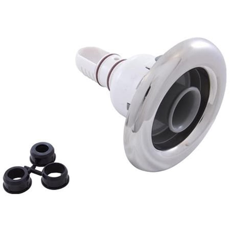 Handson 5 in. Adjustable Smooth Stainless Steel Jet Internal44; Gray with Stainless Escutcheon